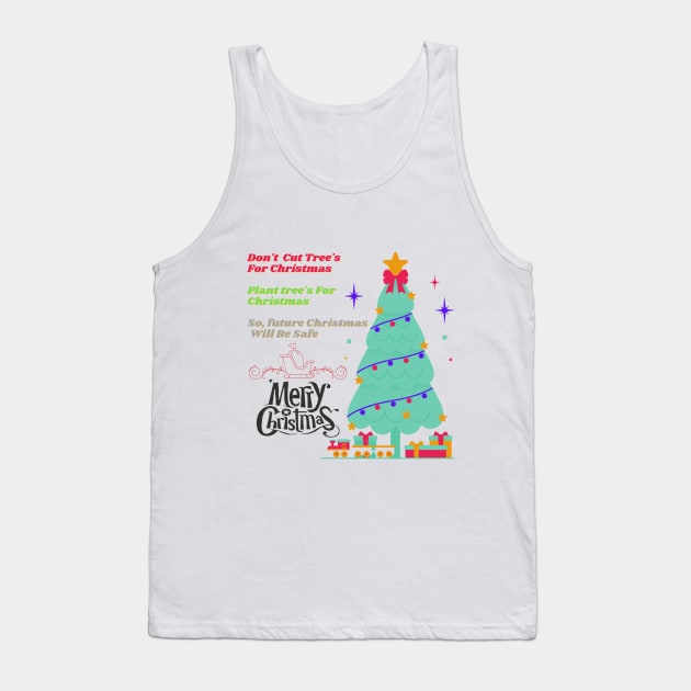 Merry Christmas Quote Tank Top by Christamas Clothing